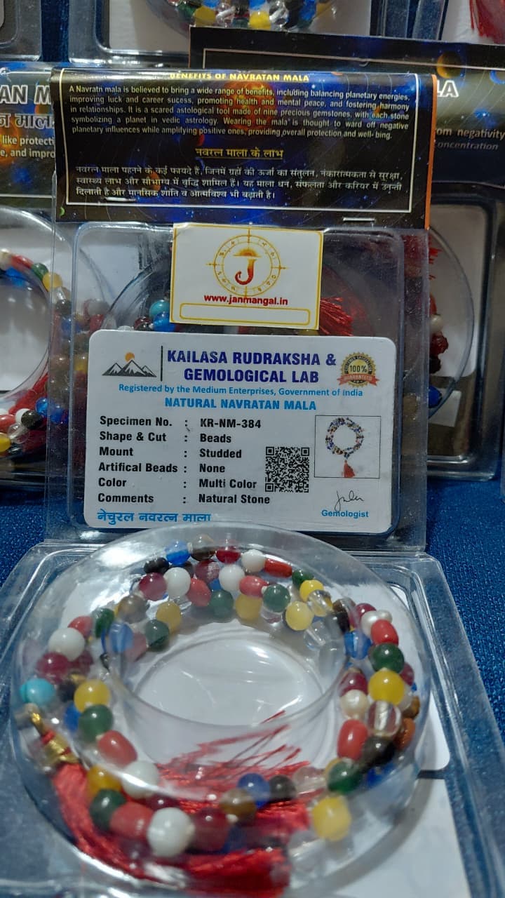 Original Natural Navratan Mala for Planetary Energy & Success