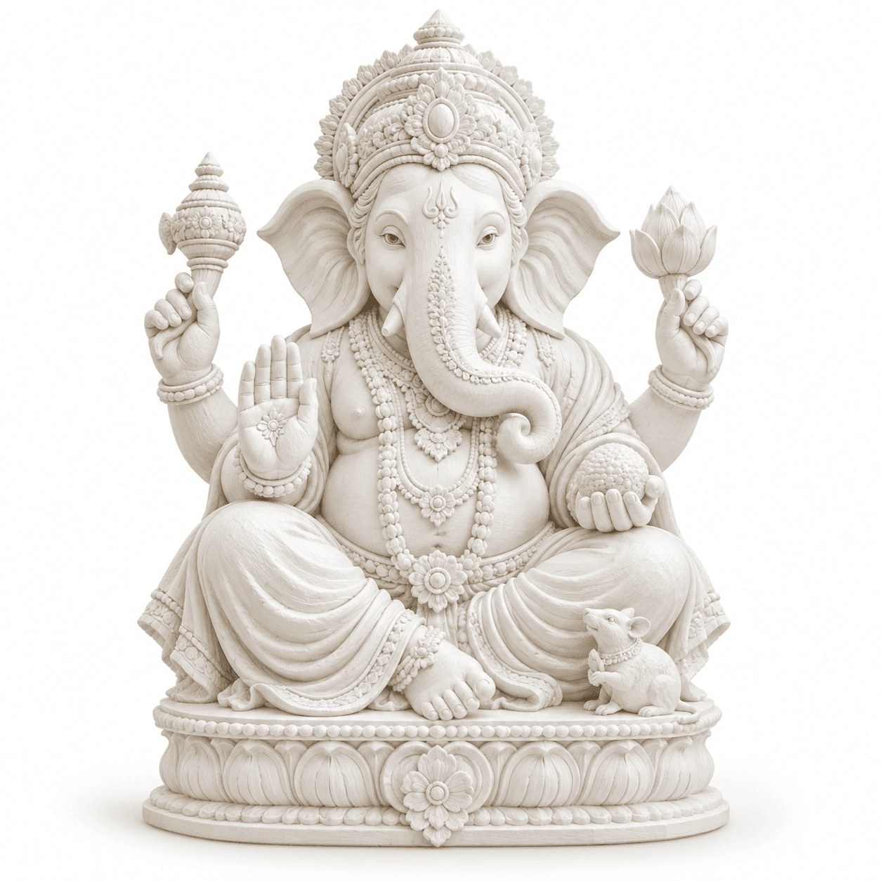 Wooden Ganesha Idol